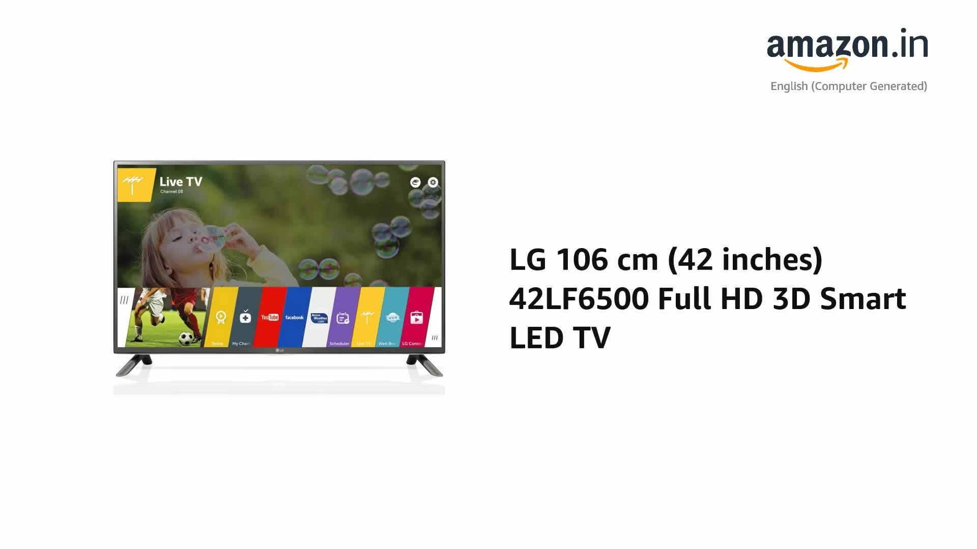 LG 106 cm (42 inches) 42LF6500 Full HD 3D Smart LED TV : Amazon.in
